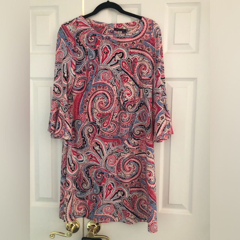 Tommy Hilfiger Pink & Blue Paisley Shift Dress